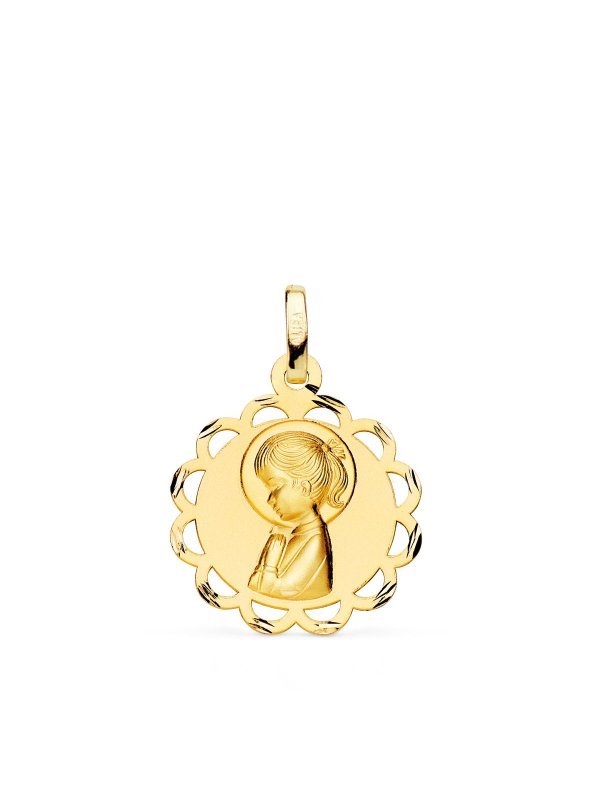 18K MEDALLA ORO AMARILLO PANDERETA...