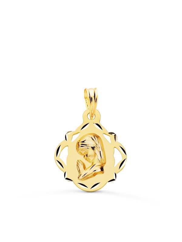 18K MEDALLA ORO AMARILLO VIRGEN NIÑA...