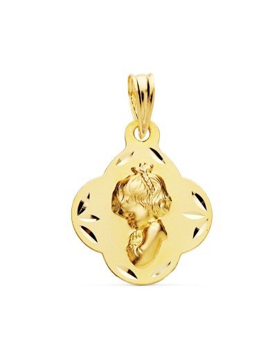 18K MEDALLA VIRGEN NIÑA...