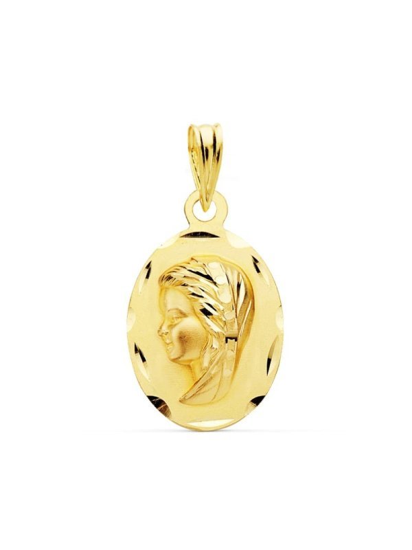 18K MEDALLA VIRGEN NIÑA 22X14 MM