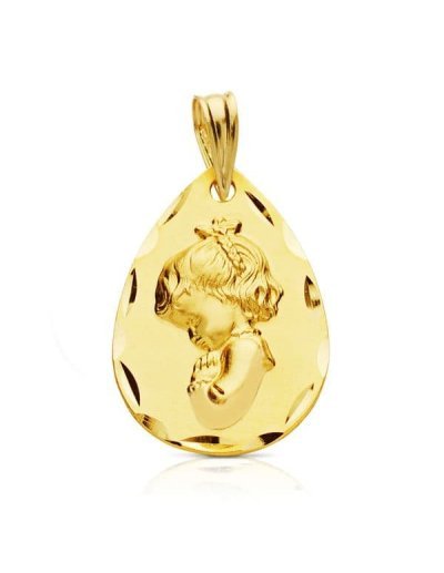 18K MEDALLA VIRGEN NIÑA...