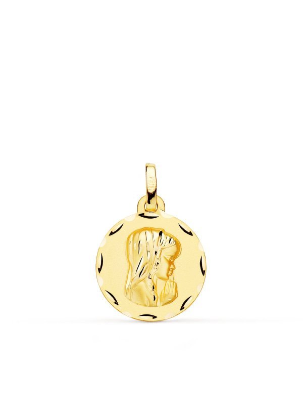18K MEDALLA VIRGEN NIÑA MATIZADA...