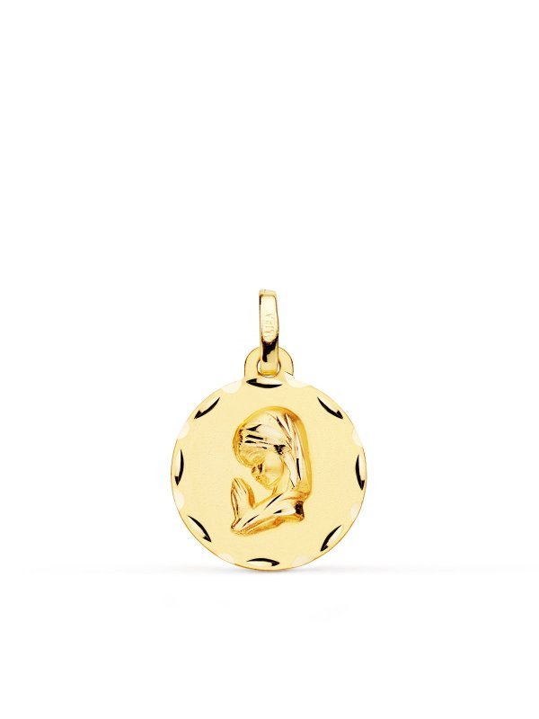 18K MEDALLA ORO AMARILLO VIRGEN NIÑA...