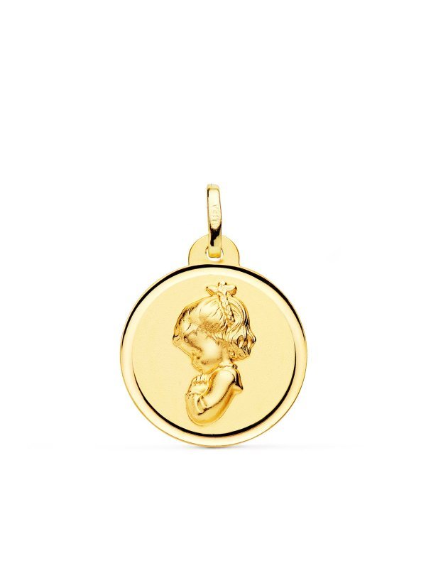 18K MEDALLA ORO AMARILLO VIRGEN NIÑA...