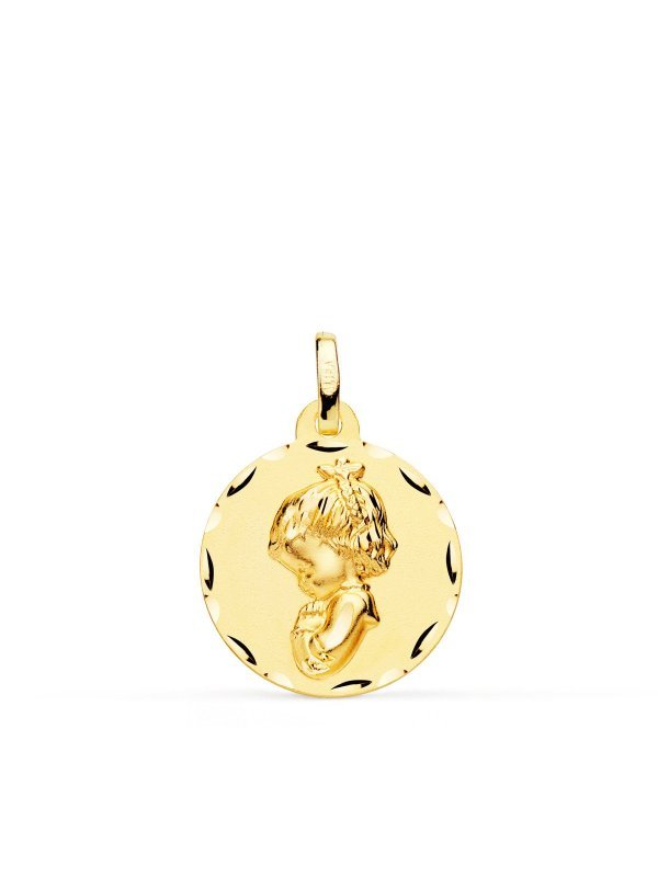 18K MEDALLA ORO AMARILLO VIRGEN NIÑA...