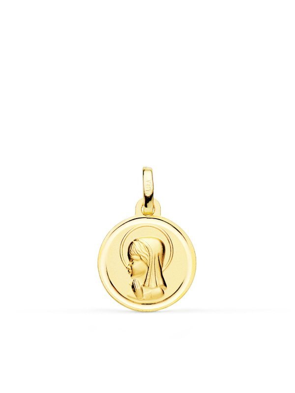 18K MEDALLA VIRGEN NIÑA MATIZADA CON...