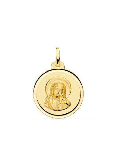 18K MEDALLA VIRGEN MARIA Y...