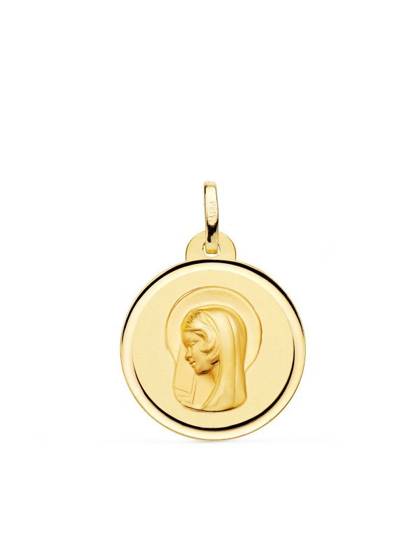 18K MEDALLA VIRGEN MARIA ( REGINA...