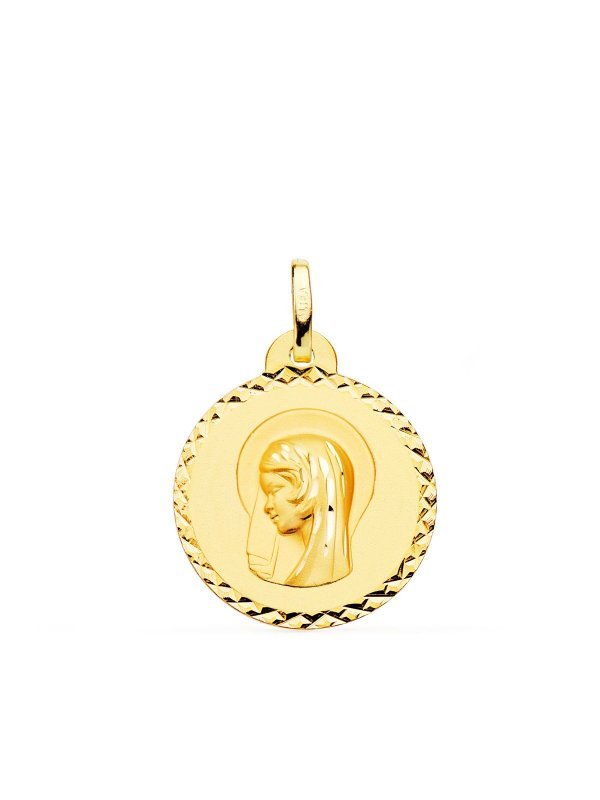 18K MEDALLA VIRGEN MARIA ( REGINA...