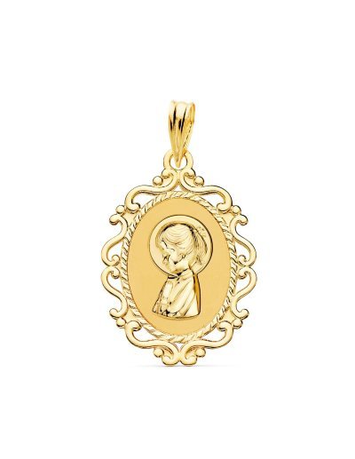 18K MEDALLA VIRGEN NIÑA...
