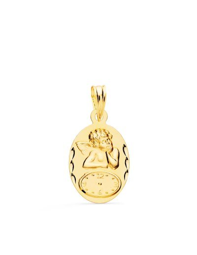 18K MEDALLA OVAL ANGELITO...