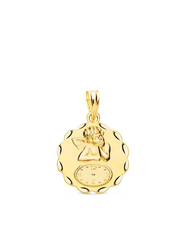 18K MEDALLA REDONDA ANGELITO BURLON...