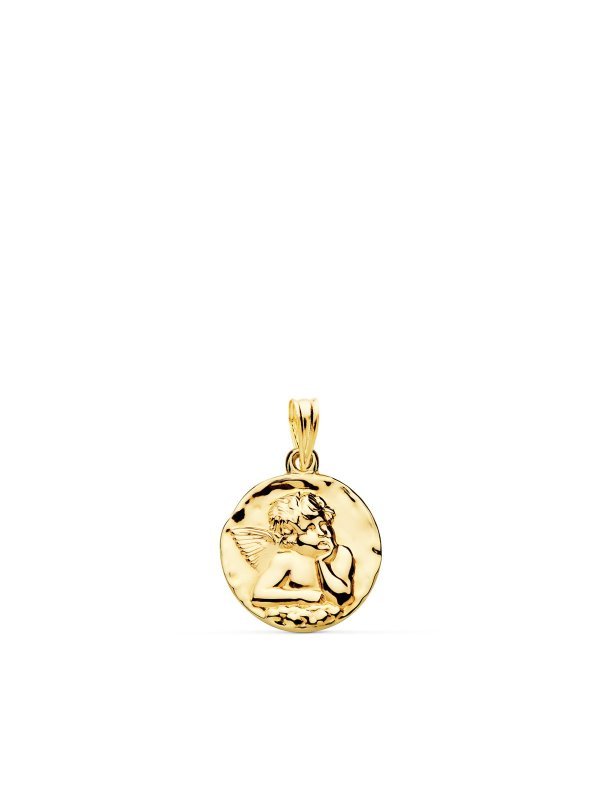 18K MEDALLA REDONDA ANGELITO BURLON...