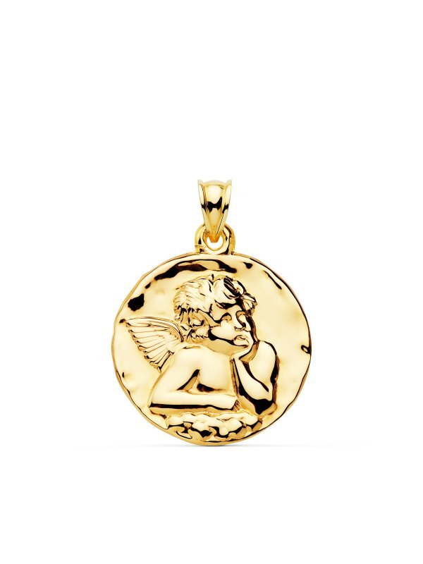 18K MEDALLA ANGEL BURLON BRILLO 28 MM