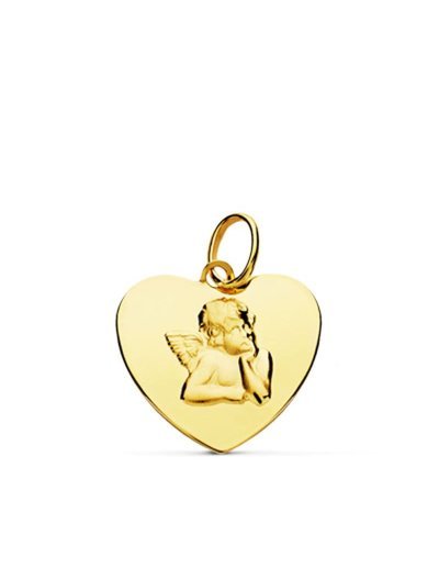 18K COLGANTE CORAZON BRILLO...
