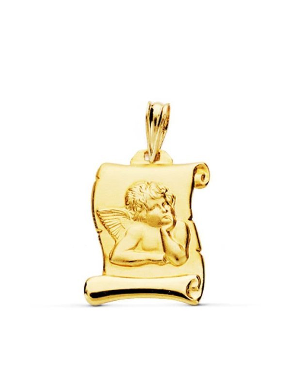 18K ANGEL BURLON PERGAMINO. 20X16 MM
