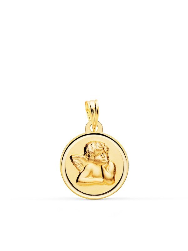 18K MEDALLA REDONDA ANGELITO BURLON...