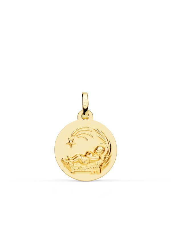 18K MEDALLA ORO AMARILLO NIÑO DEL...