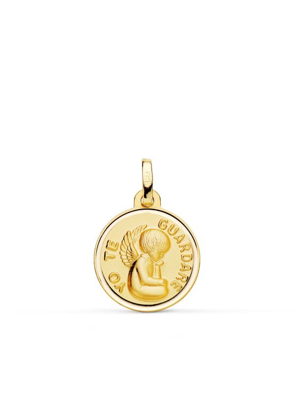 18K MEDALLA ANGEL  YO TE GUARDARE...