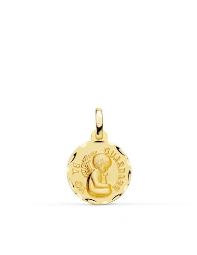 18K MEDALLA TALLADA ANGEL...