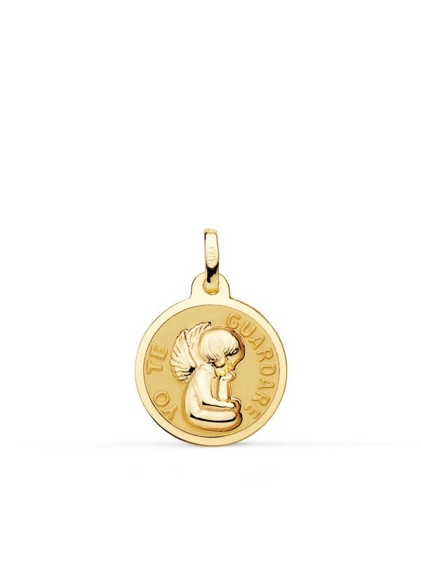 18K MEDALLA ANGEL  YO TE GUARDARE...