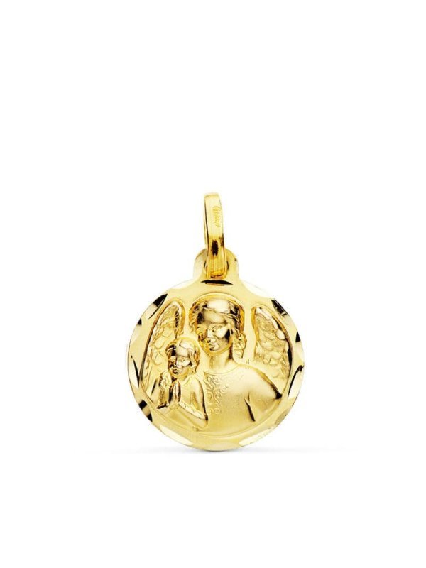 18K MEDALLA ANGEL DE LA GUARDA 14 MM