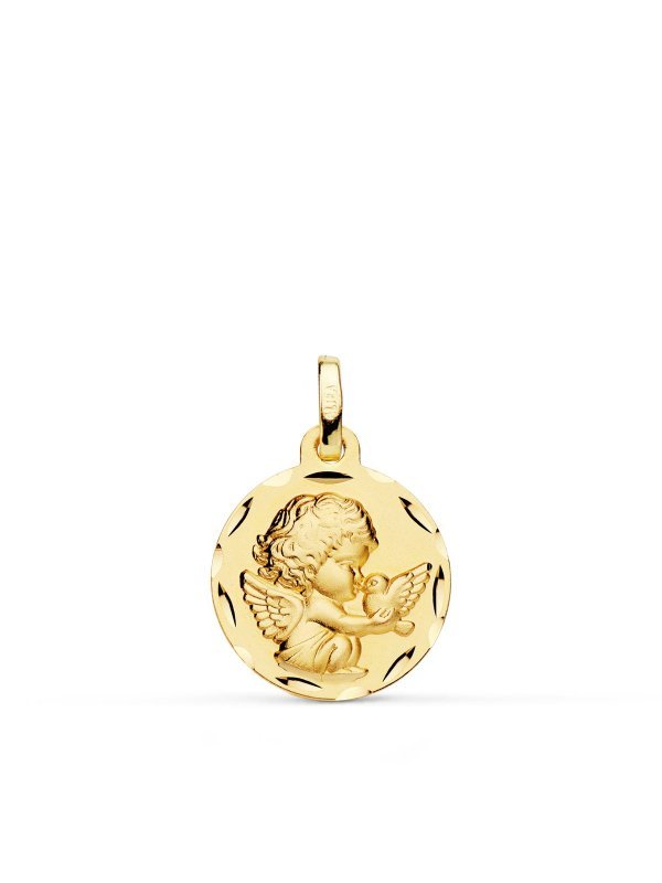 18K MEDALLA ANGELITO BURLON CON...