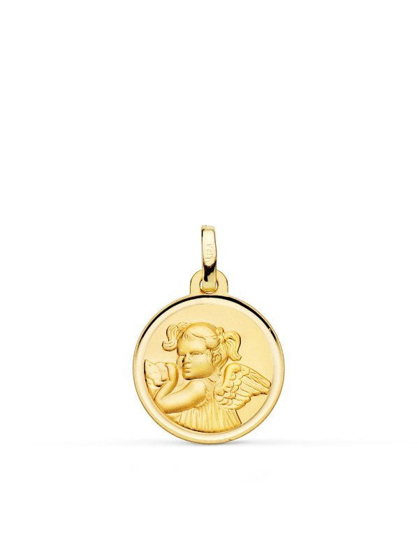 18K MEDALLA ORO AMARILLO ANGEL NIÑA...