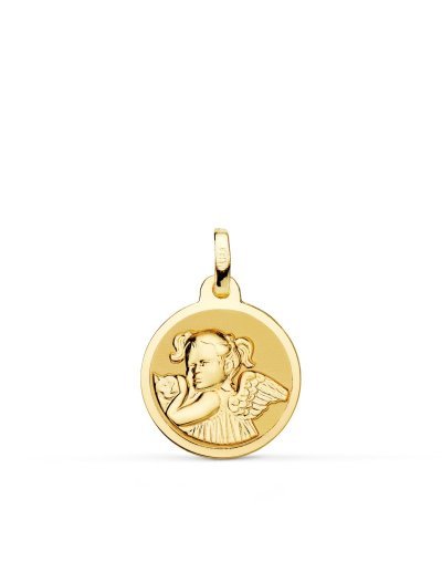 18K MEDALLA ANGEL NIÑA...