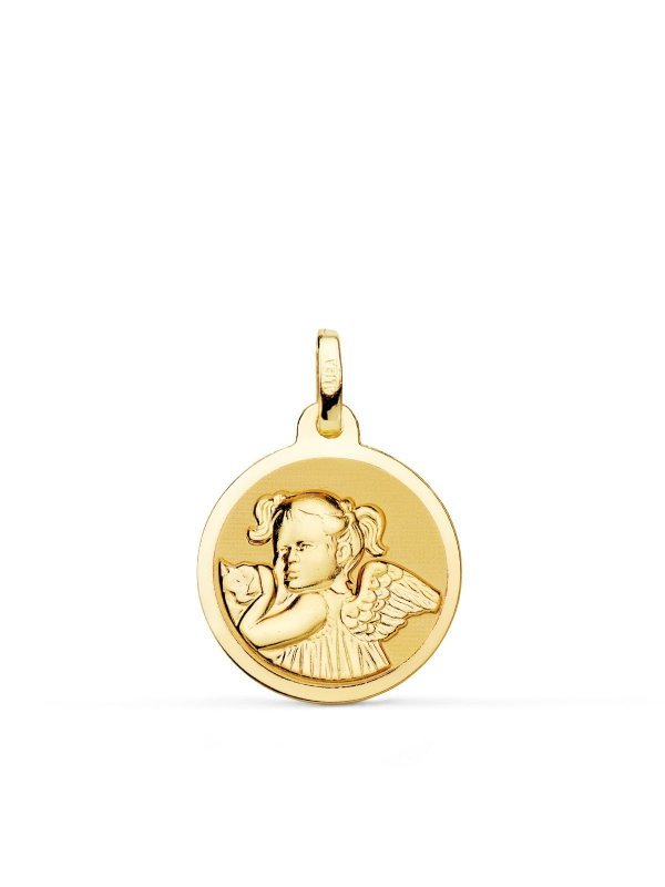 18K MEDALLA ORO AMARILLO ANGEL NIÑA...