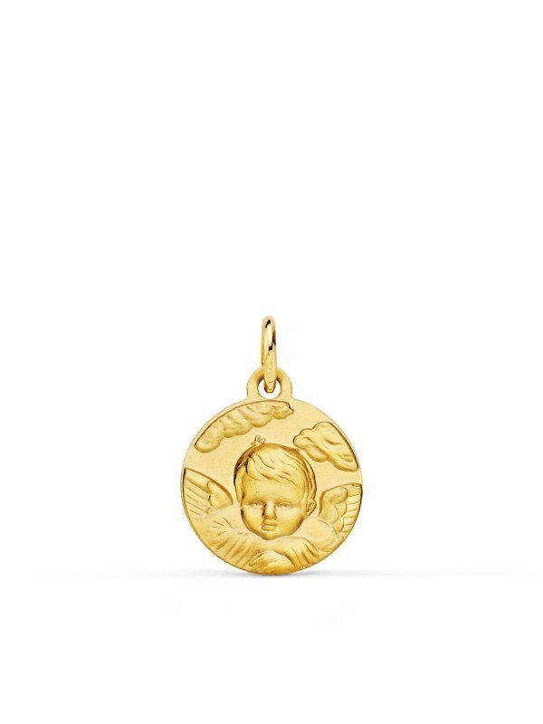 18K MEDALLA ORO AMARILLO ANGEL NIÑO...