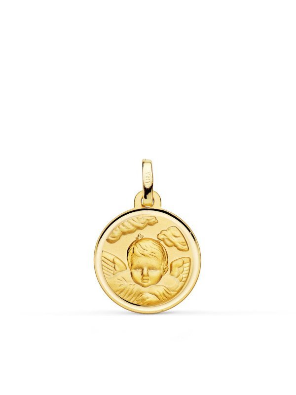 18K MEDALLA ORO AMARILLO ANGEL NIÑO...