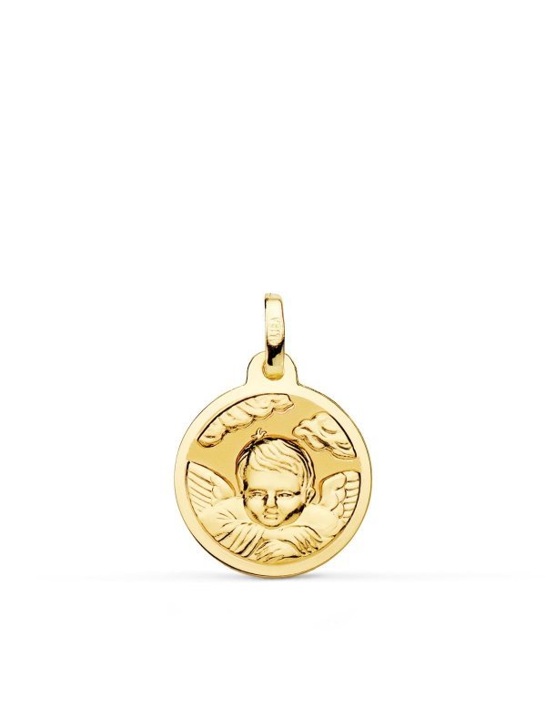 18K MEDALLA ORO AMARILLO ANGEL NIÑO...