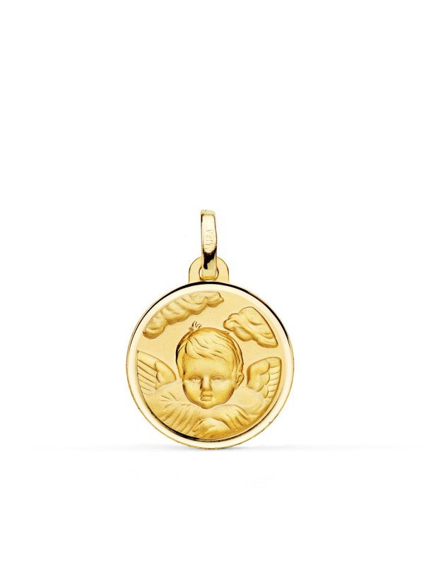 18K MEDALLA ORO AMARILLO ANGEL NIÑO...