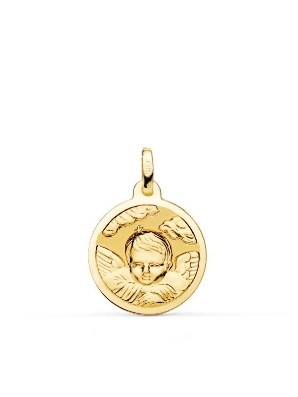 18K MEDALLA ORO AMARILLO ANGEL NIÑO...