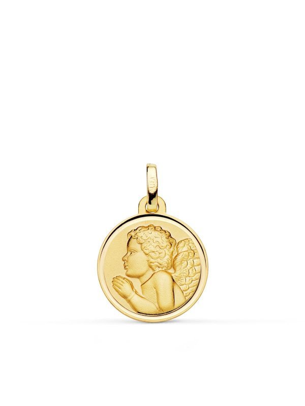 18K MEDALLA ORO AMARILLO ANGEL NIÑO...