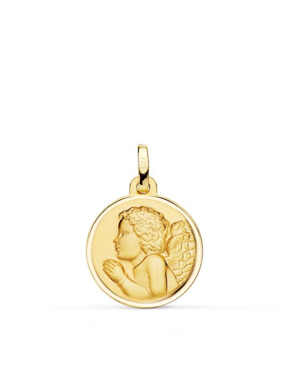 18K MEDALLA ORO AMARILLO ANGEL NIÑO...