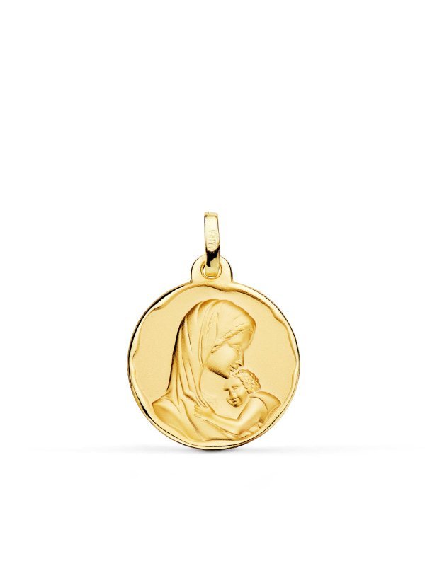 18K MEDALLA VIRGEN MADRE AMOR...