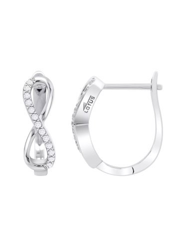PENDIENTES INFINITO LOTUS SILVER DE...