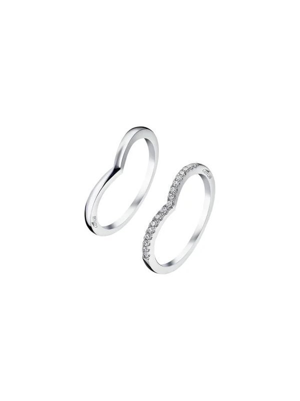 ANILLO LOTUS SILVER DOBLE CIRCONITAS...