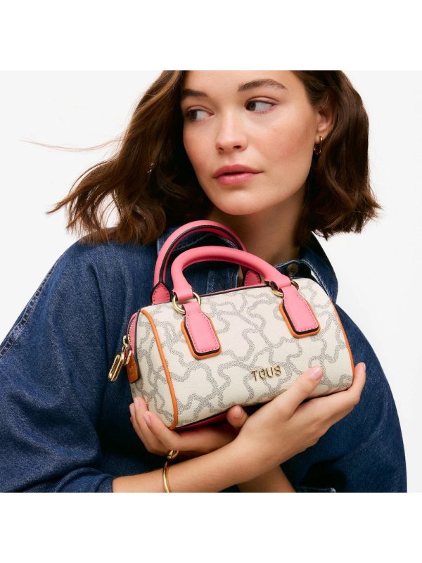 BOLSO TOUS PEQUEÑO BEIGE Y CORAL KAOS...
