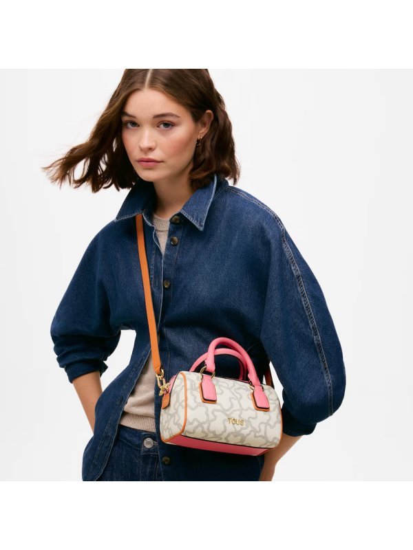 BOLSO TOUS PEQUEÑO BEIGE Y CORAL KAOS...
