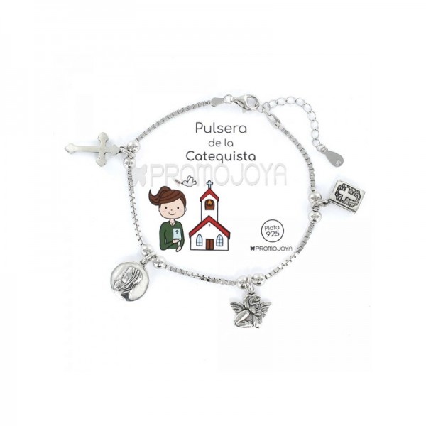 PULSERA PLATA CATEQUISTA ERES LO MAS...