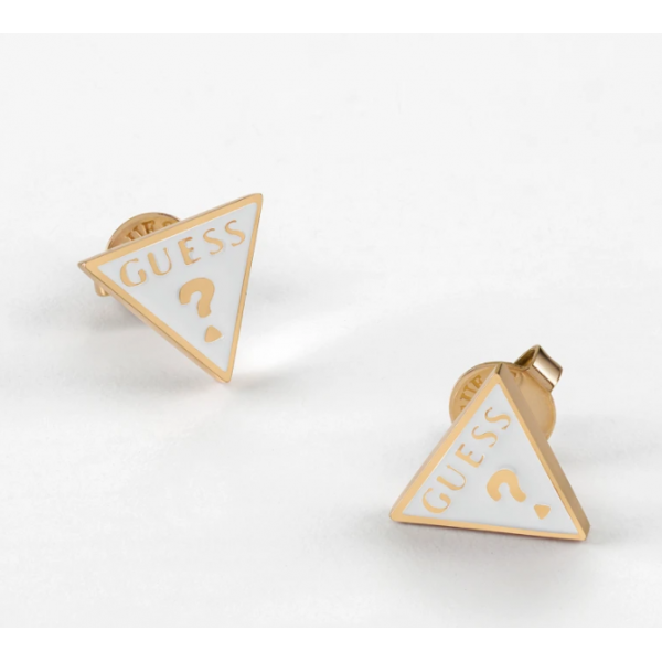 PENDIENTES GUESS DE ACERO BAÑADOS EN...