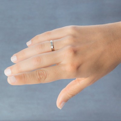 Alianza de boda oro bicolor... 2