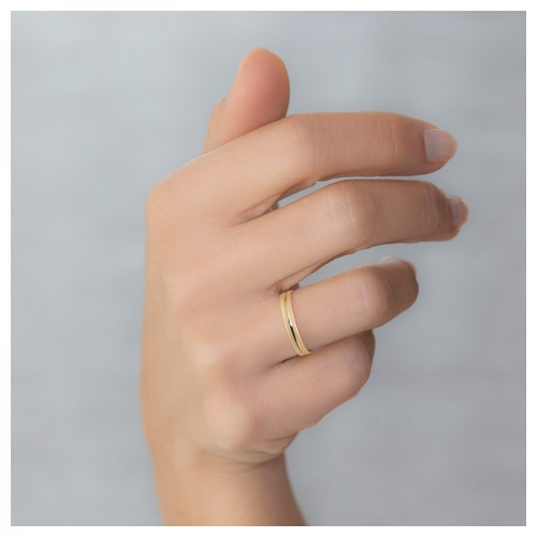 Alianza de oro biselada...