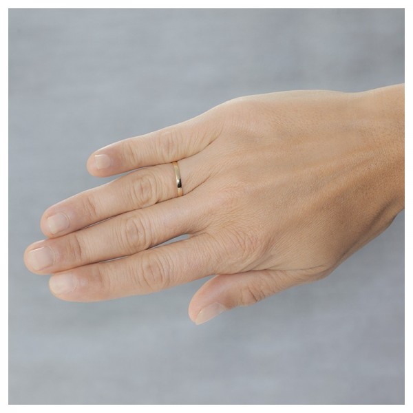 Alianza de boda oro media caña fina...