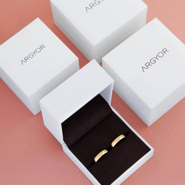 Alianza de boda oro amarillo clásica...