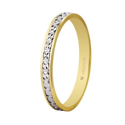 Alianza de boda bicolor...