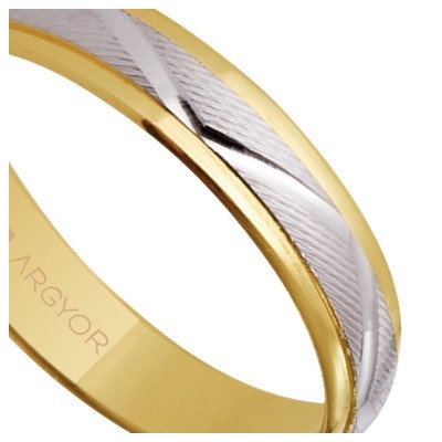 Alianza de boda oro bicolor... 2